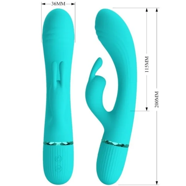 Scocco Vibrator Rabbit Türkis von Pretty Love Flirtation kaufen | Fesselliebe