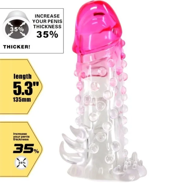Wilford Realistische Vergrösserungshülse mit Geprägtem Penis Rosa von Pretty Love kaufen | Fesselliebe
