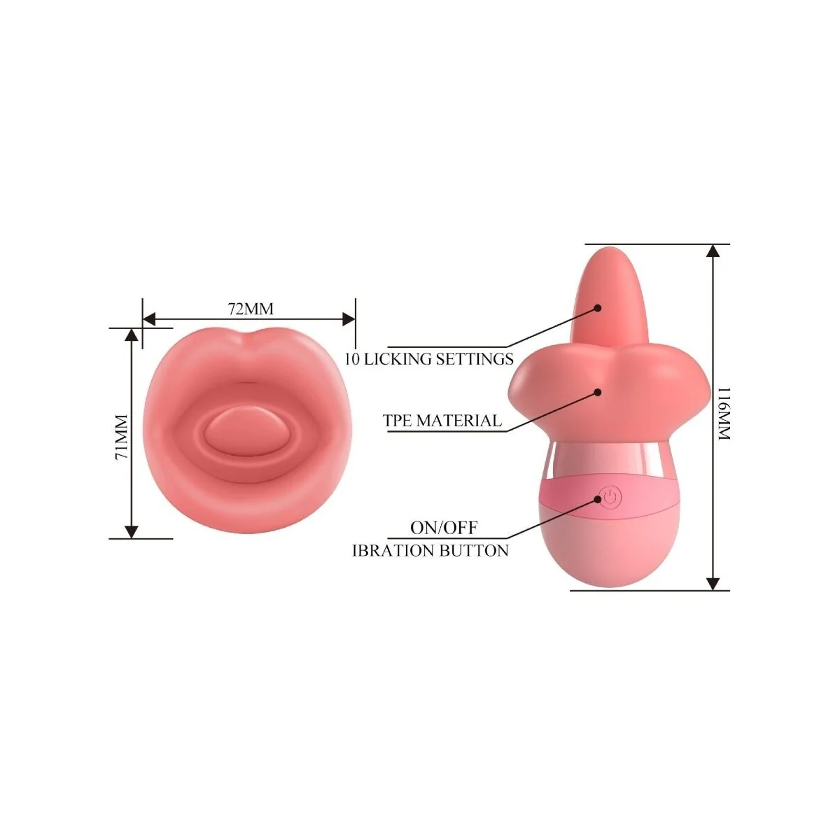 Kylee Zungen-Klitoris-Stimulator 10 Vibrationen Nude Pink von Pretty Love kaufen | Fesselliebe