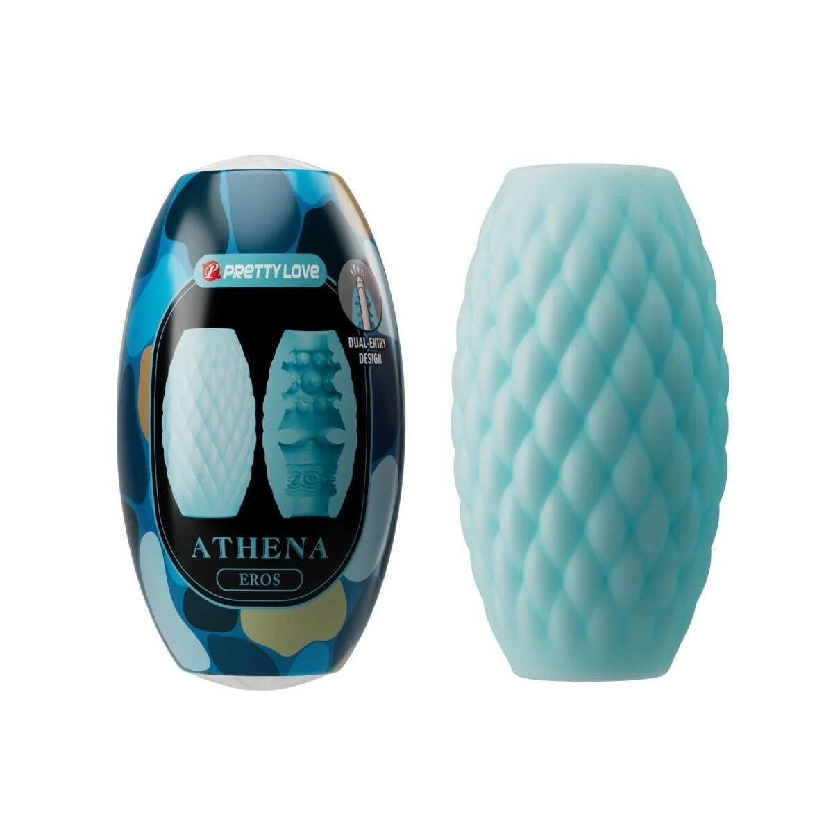 Athena Eros Männlicher Masturbator aus Silikon, Himmelblau von Pretty Love kaufen | Fesselliebe