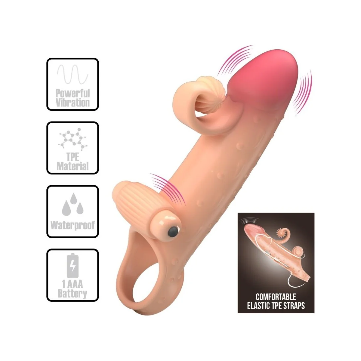 Vibrierende Penishülle Natur von Romance kaufen | Fesselliebe