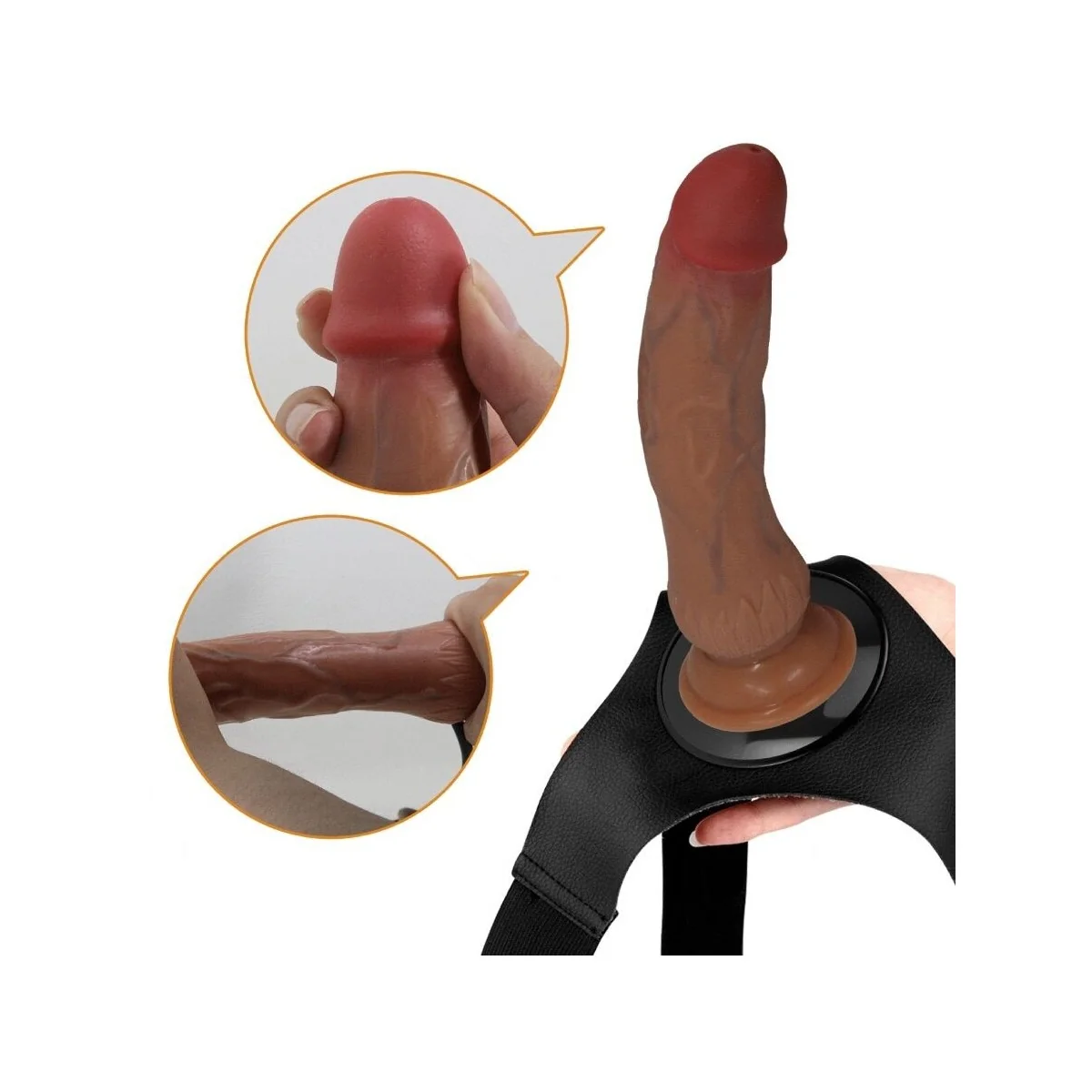 Kyton Universal Harness Slip mit Squirting Dildo 19 cm Mulato von Pretty Love kaufen | Fesselliebe