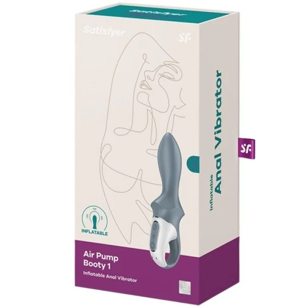 AIR PUMP BOOTY 1 ANAL AUFBLASBARER VIBRATOR GRAU VON SATISFYER VIBRATOR
