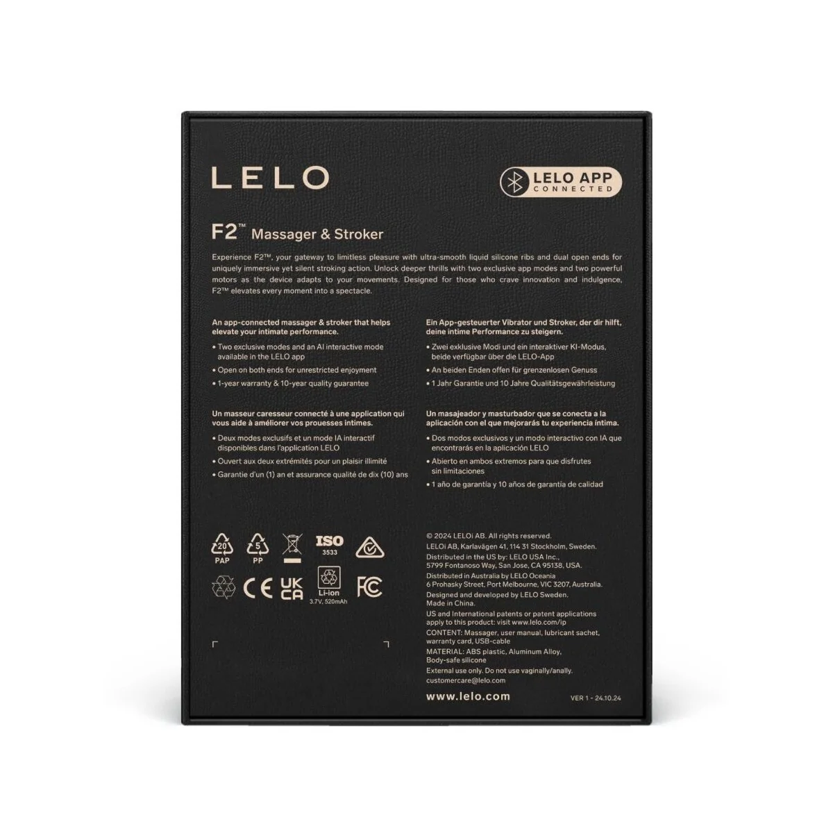 F2s™ Teal Männlicher Masturbator Blau von Lelo kaufen | Fesselliebe