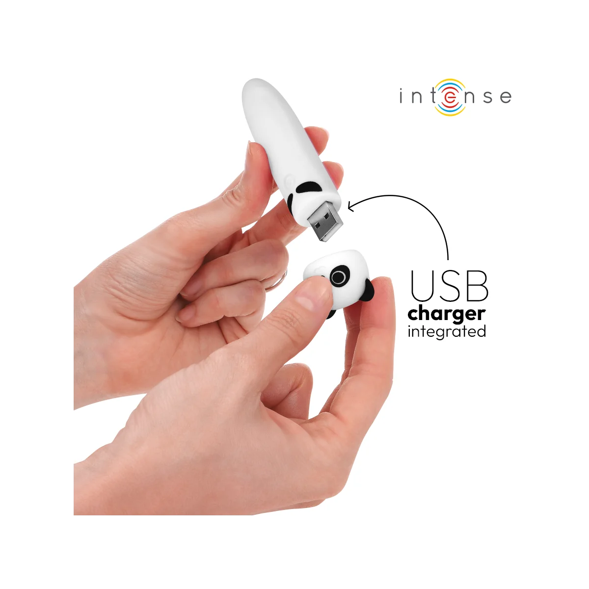 POH PANDA VIBRIERENDER BULLET, USB WIEDERAUFLADBAR, 10 X 2,2 CM VON INTENSE FUN