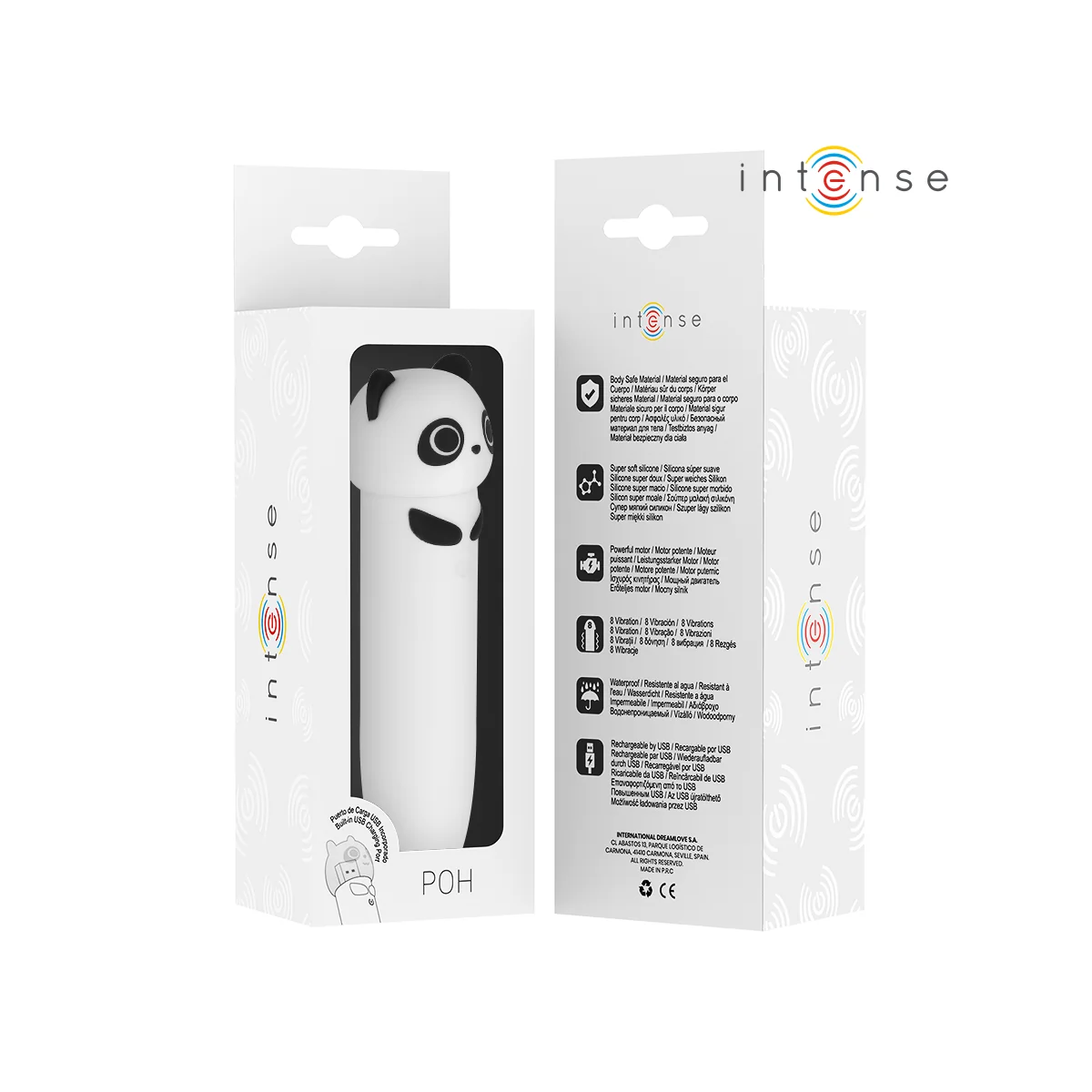 POH PANDA VIBRIERENDER BULLET, USB WIEDERAUFLADBAR, 10 X 2,2 CM VON INTENSE FUN