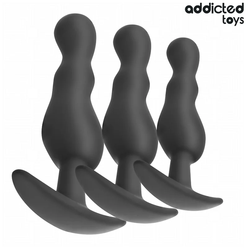3ER-SET ANALPLUG MODELL 1 VON ADDICTED TOYS 2