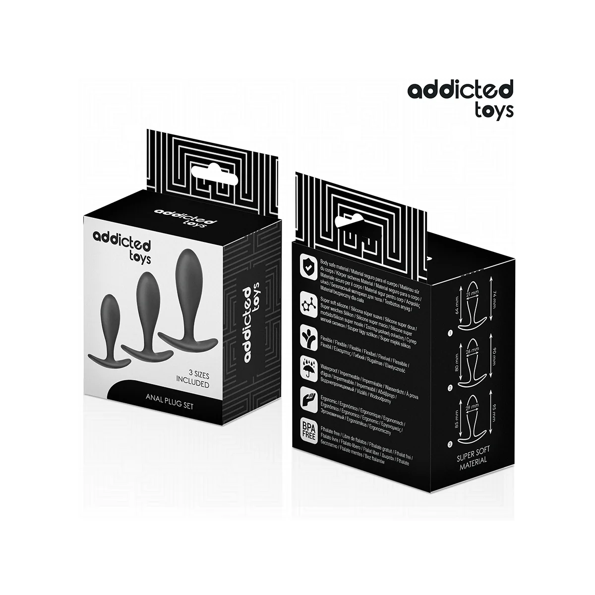 3ER-SET ANALPLUG MODELL 2 VON ADDICTED TOYS