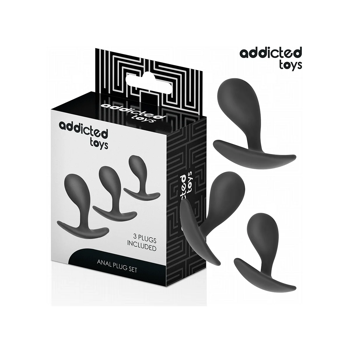 3ER-SET ANALPLUG MODELL 3 VON ADDICTED TOYS