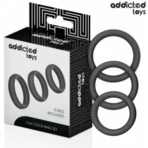SET AUS FLACHEN SILIKONRINGEN VON ADDICTED TOYS