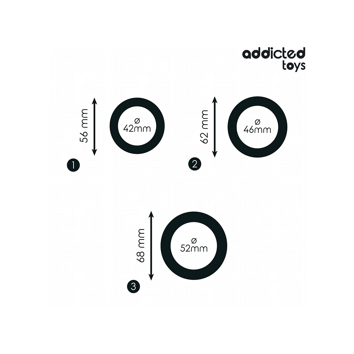 SET AUS FLACHEN SILIKONRINGEN VON ADDICTED TOYS