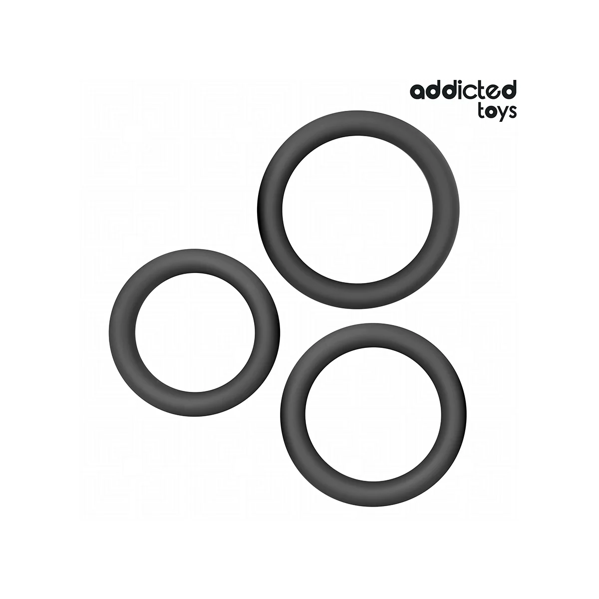 SET AUS FLACHEN SILIKONRINGEN VON ADDICTED TOYS