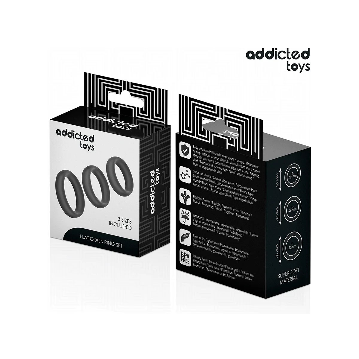 SET AUS FLACHEN SILIKONRINGEN VON ADDICTED TOYS