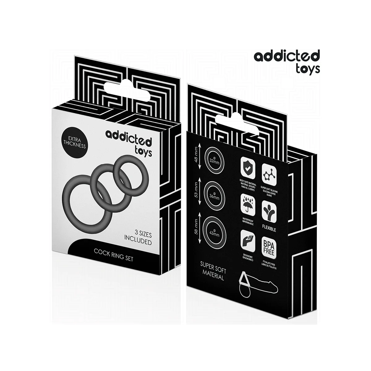 SET SILIKONRINGE MODELL 1 VON ADDICTED TOYS