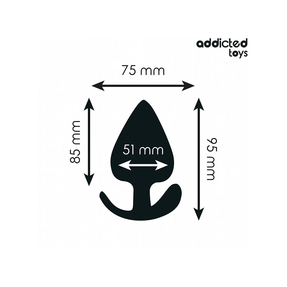 ANALPLUG GRÖSSE XL 9.5 CM VON ADDICTED TOYS