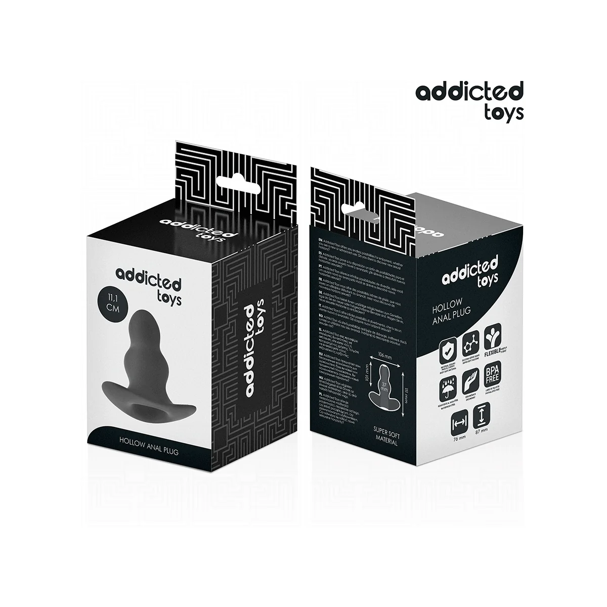 HOHL ANAL PLUG GRÖSSE L 11,1 CM VON ADDICTED TOYS