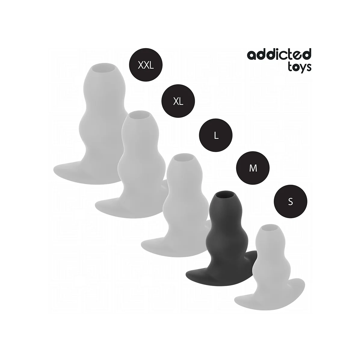 HOHL ANAL PLUG GRÖSSE M 9,6 CM VON ADDICTED TOYS