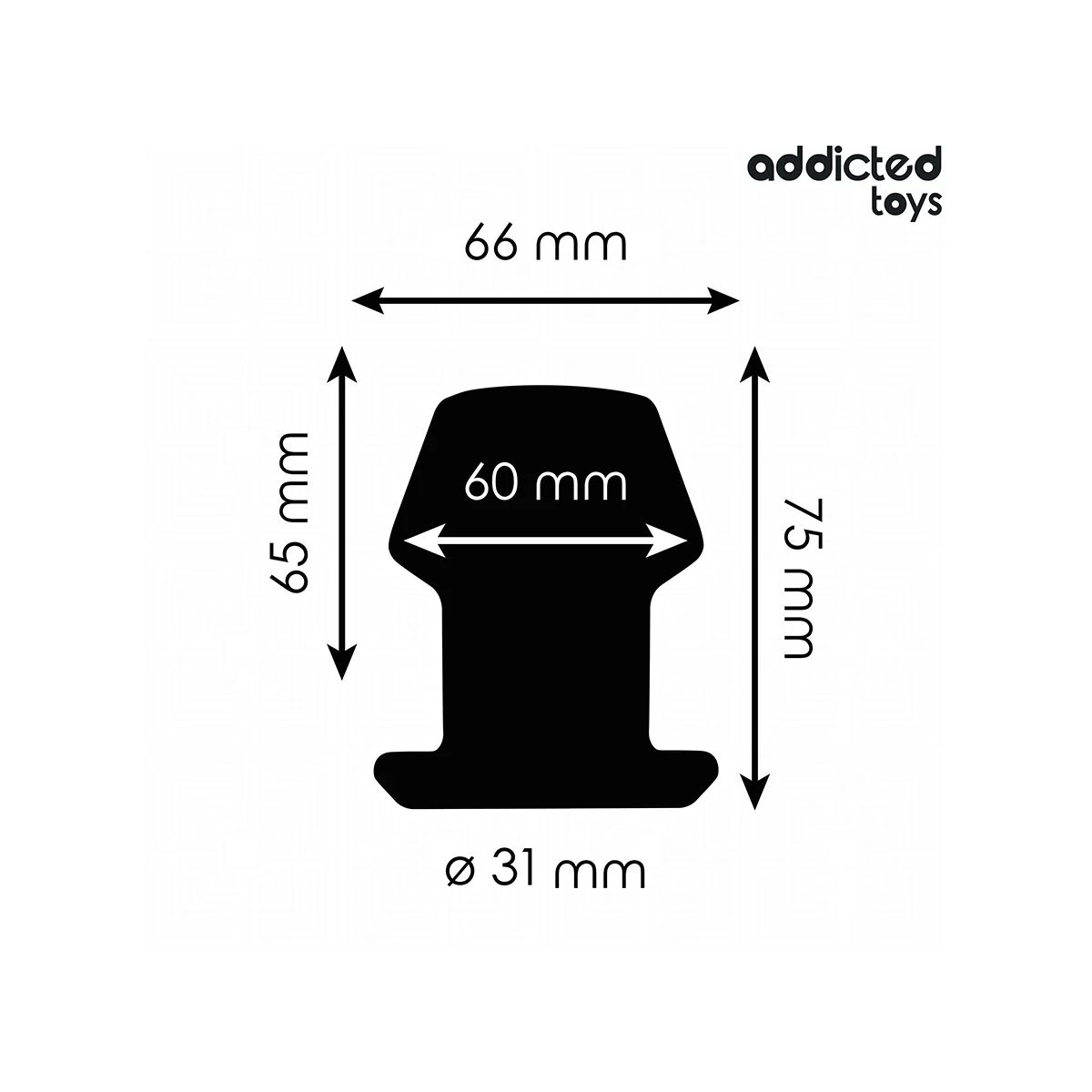 EXTREM HOHL ANAL PLUG GRÖSSE S 7,5 CM VON ADDICTED TOYS