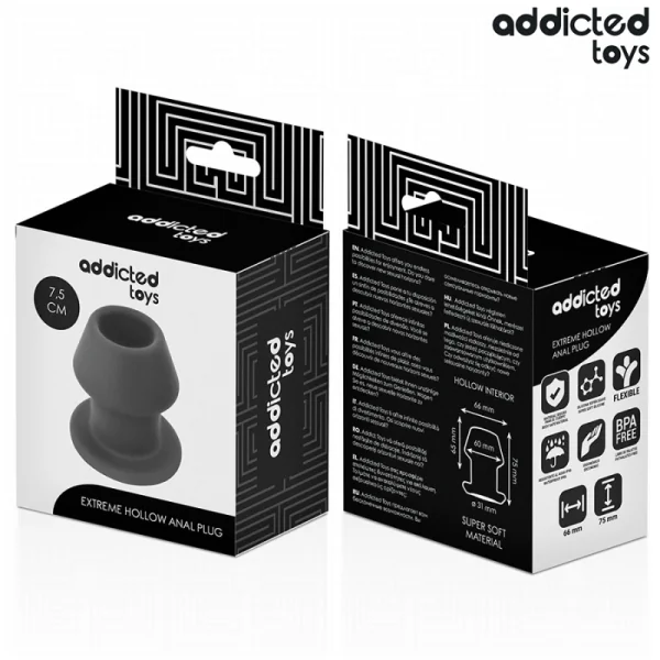EXTREM HOHL ANAL PLUG GRÖSSE S 7,5 CM VON ADDICTED TOYS