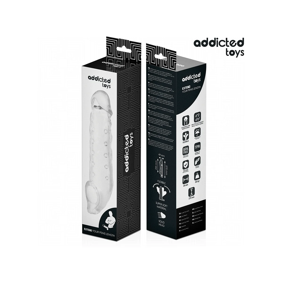 TRANSPARENTE PENISVERLÄNGERUNG GRÖSSE S 23 CM VON ADDICTED TOYS