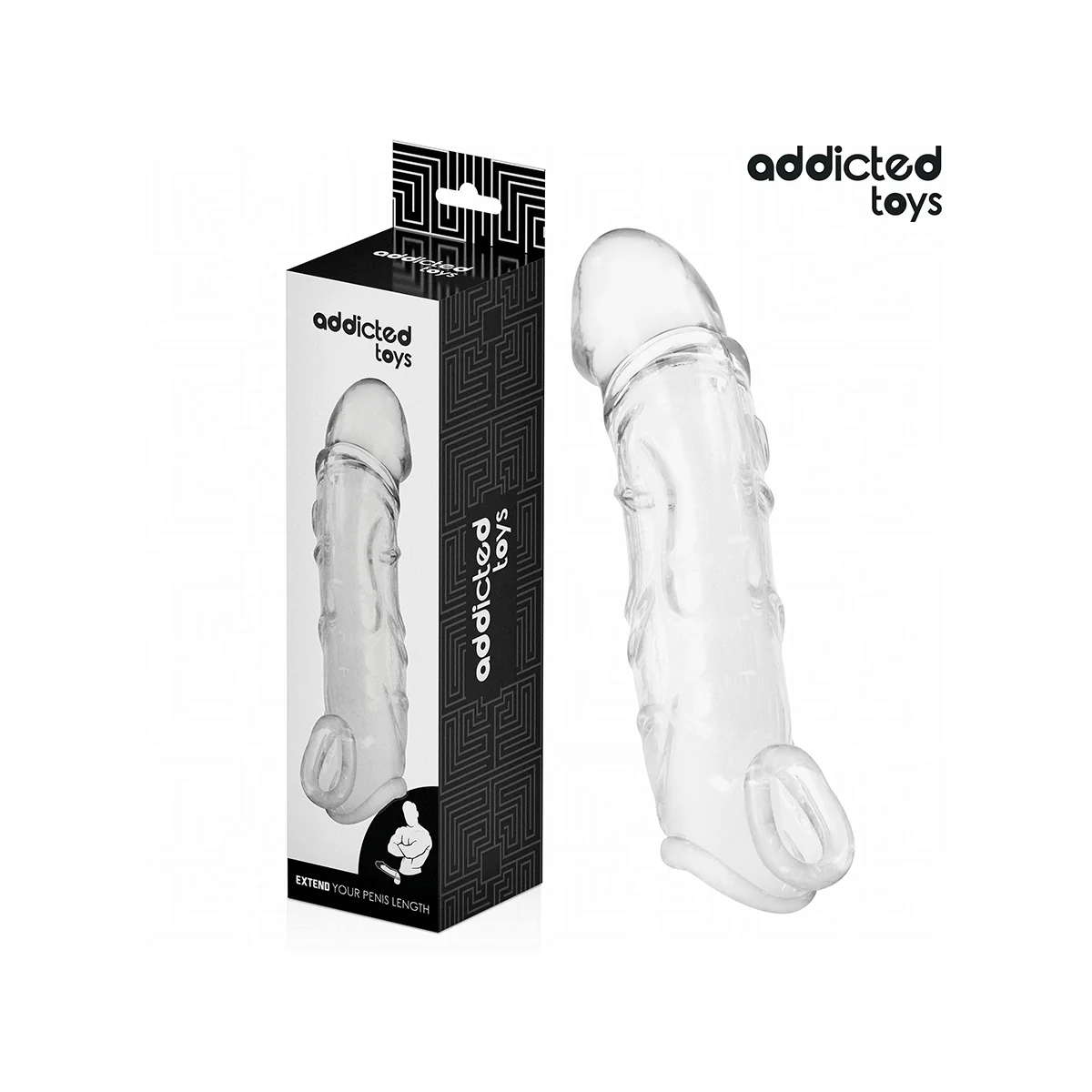 TRANSPARENTE PENISVERLÄNGERUNG 27 CM VON ADDICTED TOYS