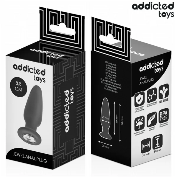 ANAL PLUG MIT JUWEL GRÖSSE S 8,8 CM VON ADDICTED TOYS