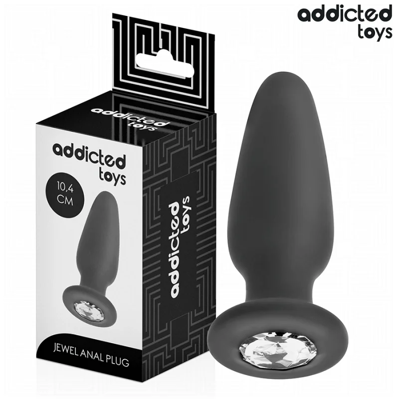 ANAL PLUG MIT JUWEL GRÖSSE M 10,4 CM VON ADDICTED TOYS