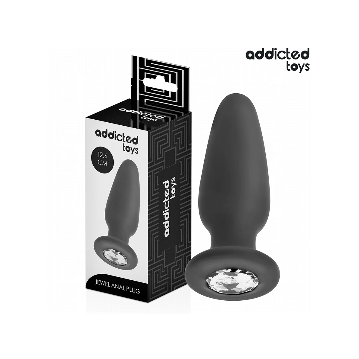 ANAL PLUG MIT JUWEL GRÖSSE L 12,6 CM VON ADDICTED TOYS