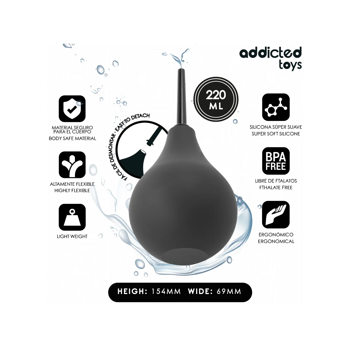 REISE-ANALREINIGER GRÖSSE L 220 ML VON ADDICTED TOYS