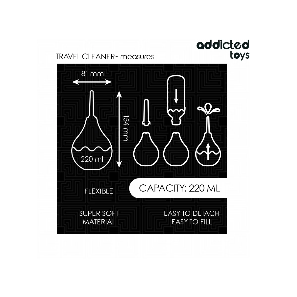 REISE-ANALREINIGER GRÖSSE L 220 ML VON ADDICTED TOYS