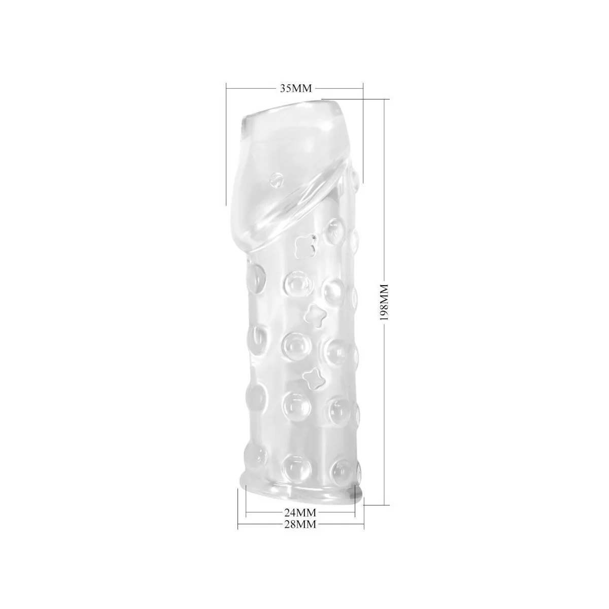 ENGE UND VOLUMINÖSE PENISHÜLLE TRANSPARENT VON PRETTY LOVE MALE