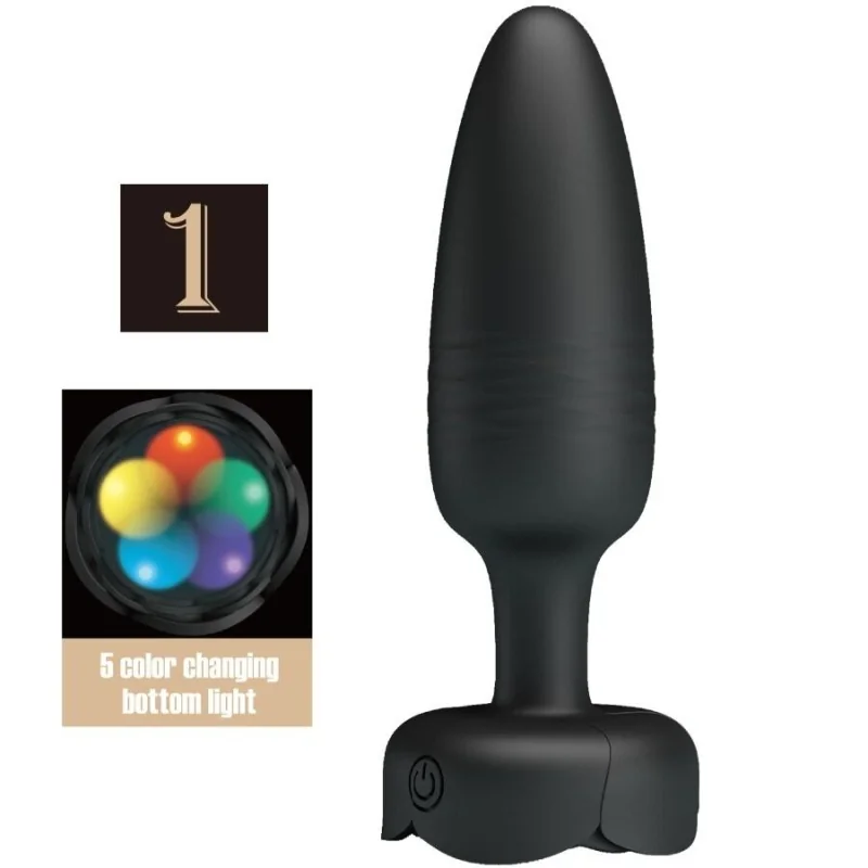 TARION ANAL PLUG MIT LED LICHT SCHWARZ 12,5 CM VON PRETTY LOVE