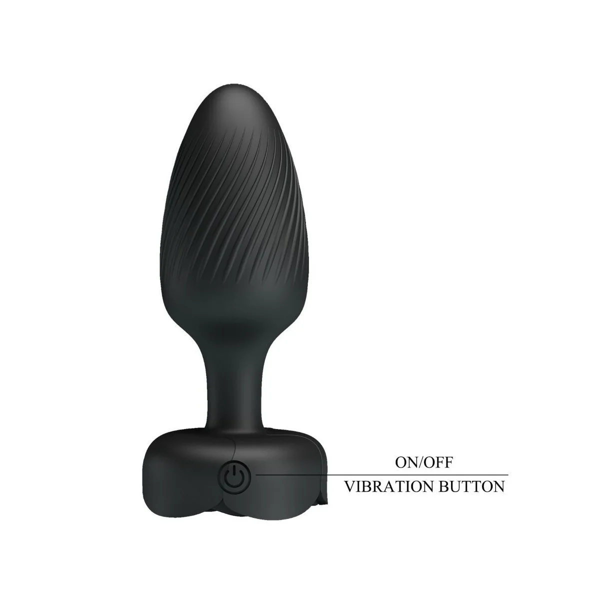 VARIAN ANAL PLUG MIT LED-LICHT SCHWARZ 10,8 CM VON PRETTY LOVE
