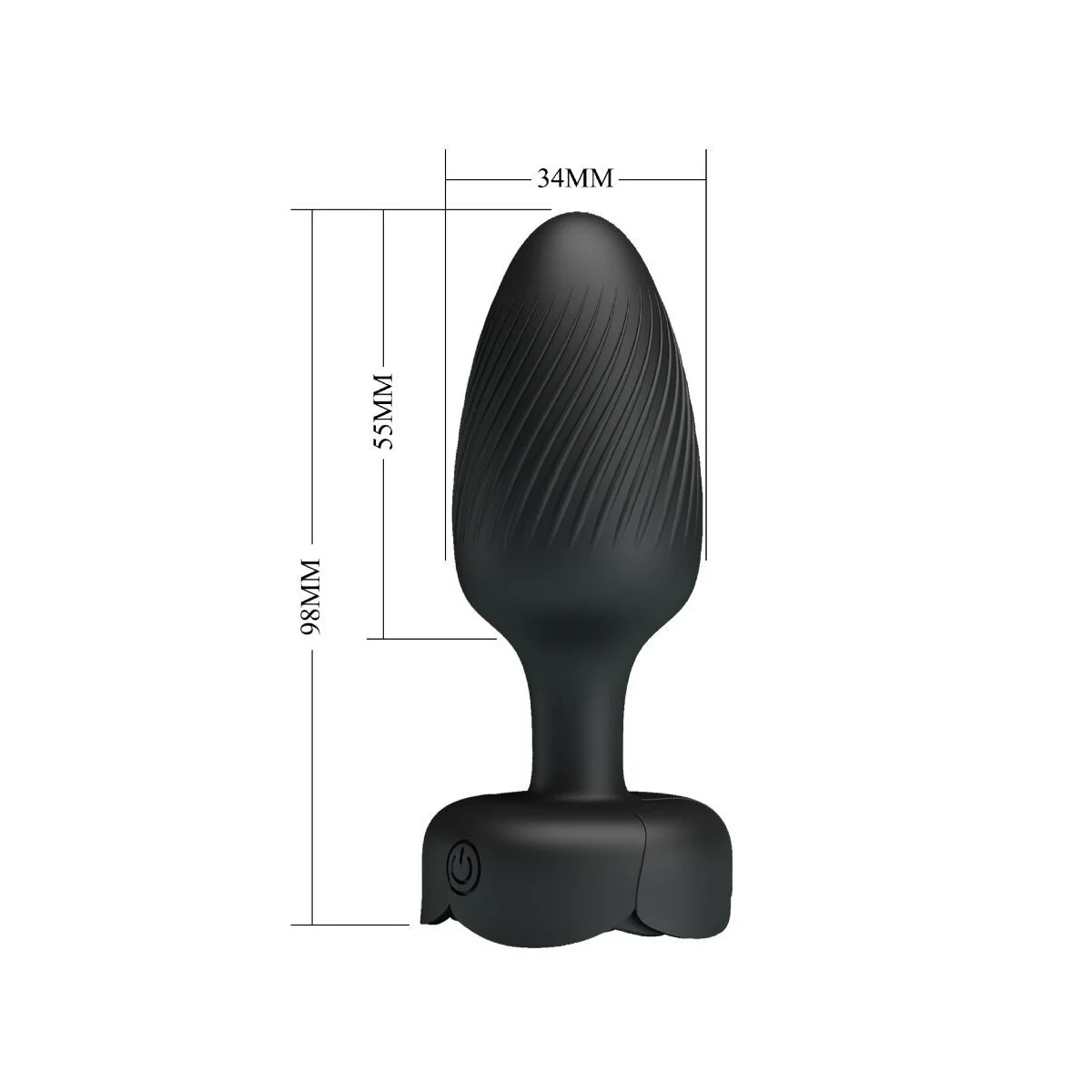 OSBORN ANAL PLUG MIT LED LICHT SCHWARZ 9,8 CM VON PRETTY LOVE
