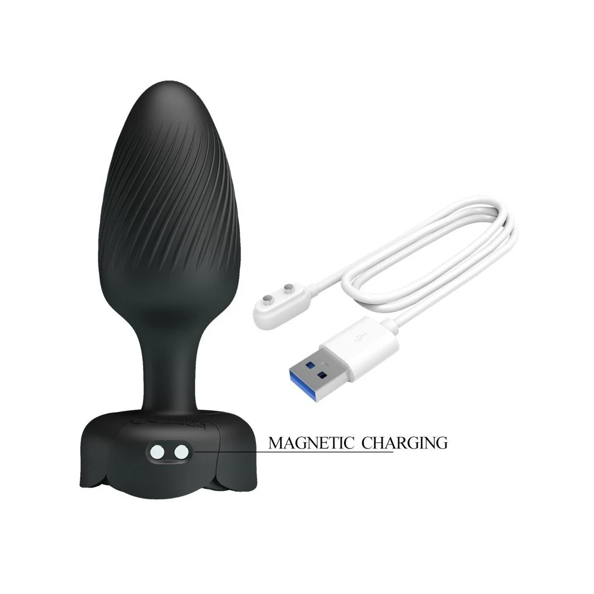 OSBORN ANAL PLUG MIT LED LICHT SCHWARZ 9,8 CM VON PRETTY LOVE