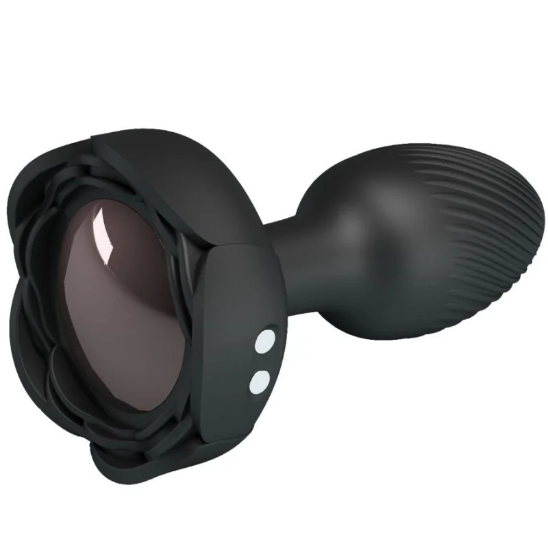 OLMAN ANAL PLUG MIT LED LICHT SCHWARZ 8,8 CM VON PRETTY LOVE 2