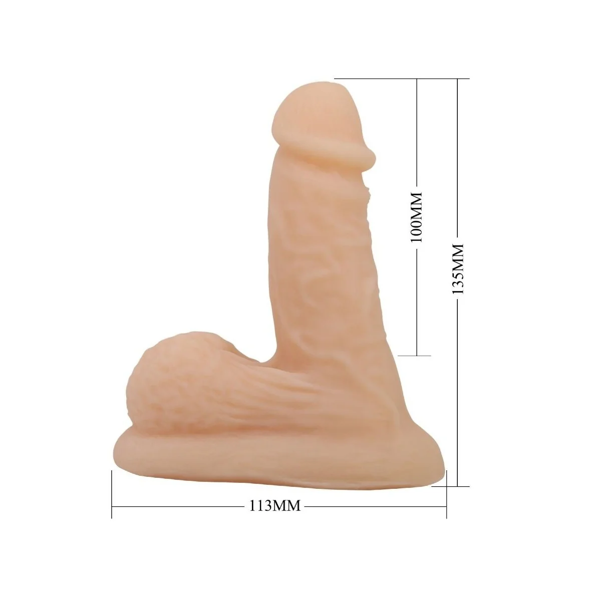 WILDON ULTRA REALISTISCHER UND ELASTISCHER DILDO 10 CM NATUR VON PRETTY LOVE