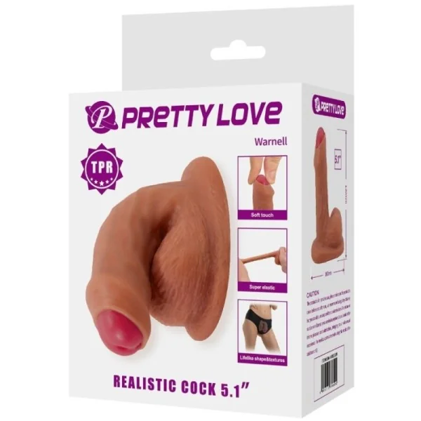 WARNELL ULTRA REALISTISCHER UND ELASTISCHER DILDO 9,5 CM MULATO VON PRETTY LOVE