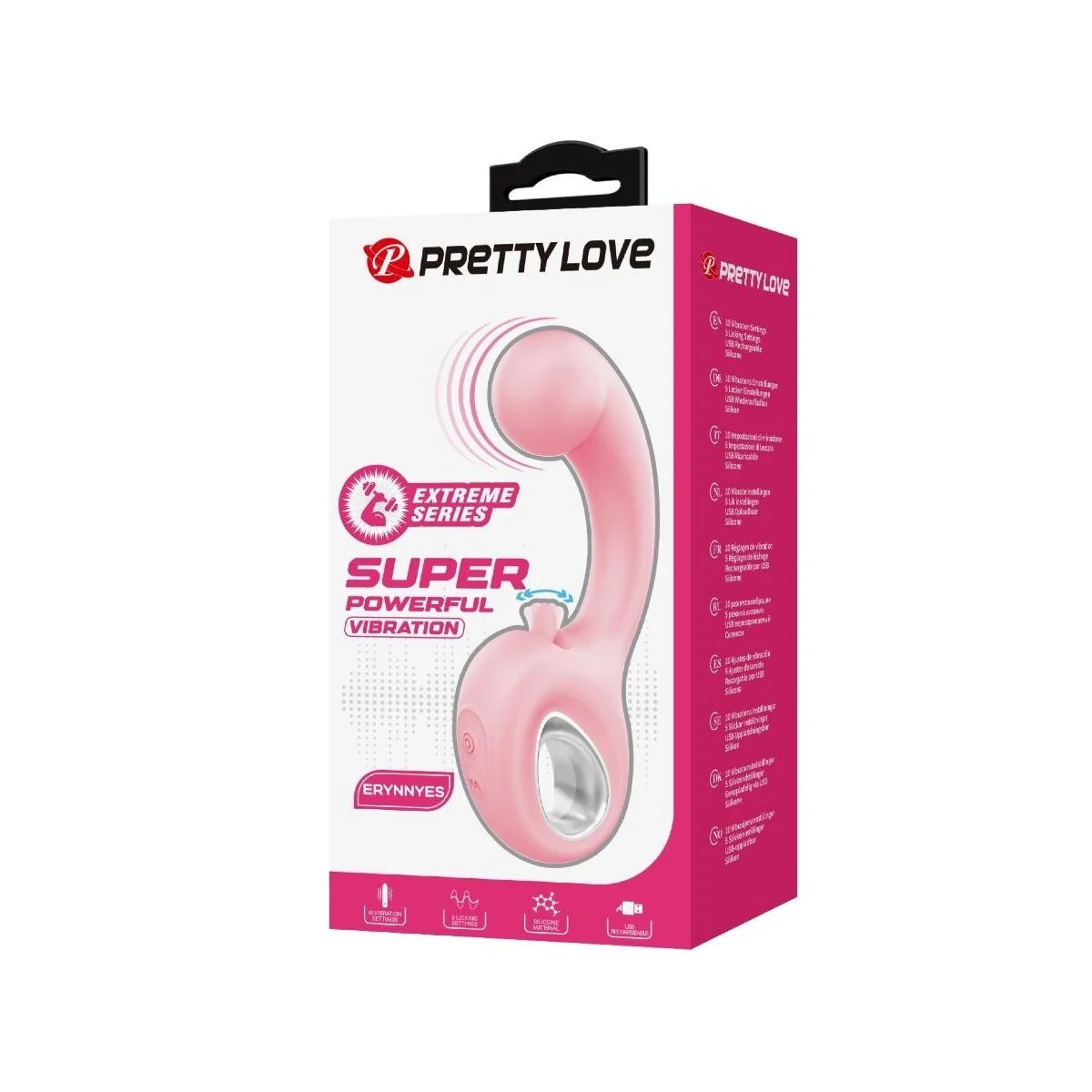 ERYNNYES G-SPOT VIBRATOR + KLITORIS-STIMULATOR 10 VIBRATIONEN ROSA VON PRETTY LOVE SMART