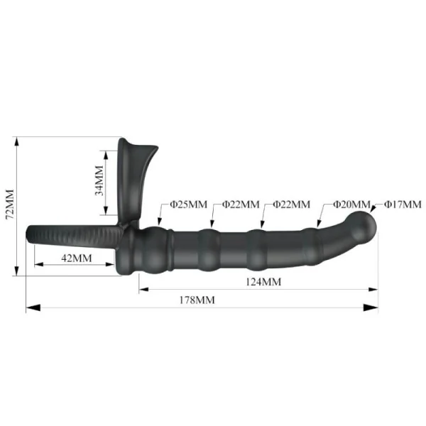 Tatum Vibrierender Penisring mit Stecker 10 Vibrationen Schwarz von Pretty Love kaufen | Fesselliebe