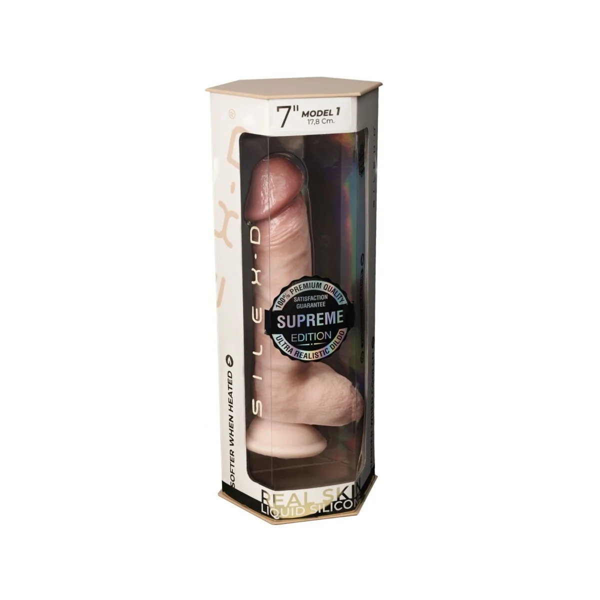 PREMIUM THERMOAKTIVER SILIKON-REALISIERTER PENIS 17,8 CM VON SILEXD