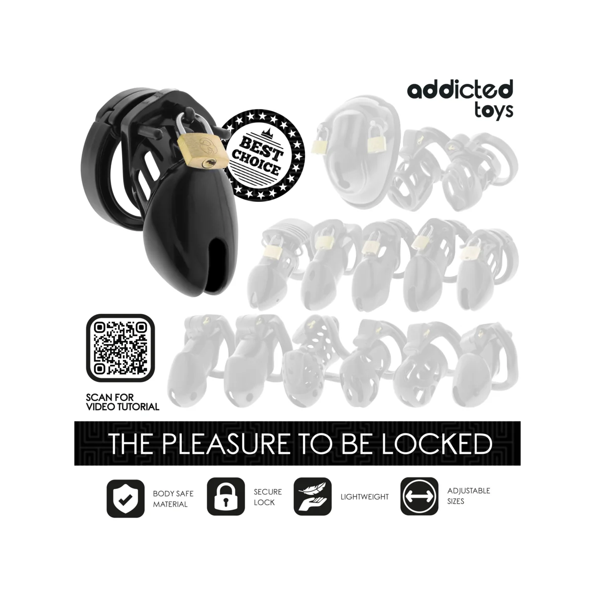 VERBOTENES PENISKÄFIG 10 CM VON ADDICTED TOYS LOCKED
