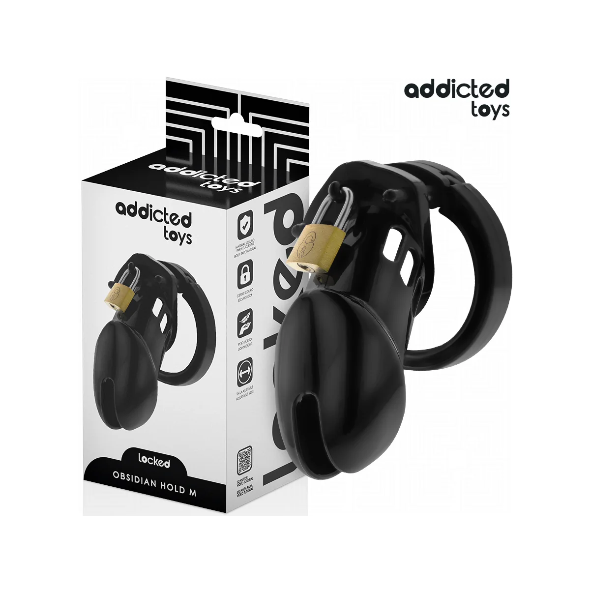 OBSIDIAN HOLD PENISKÄFIG GRÖSSE M VON ADDICTED TOYS LOCKED