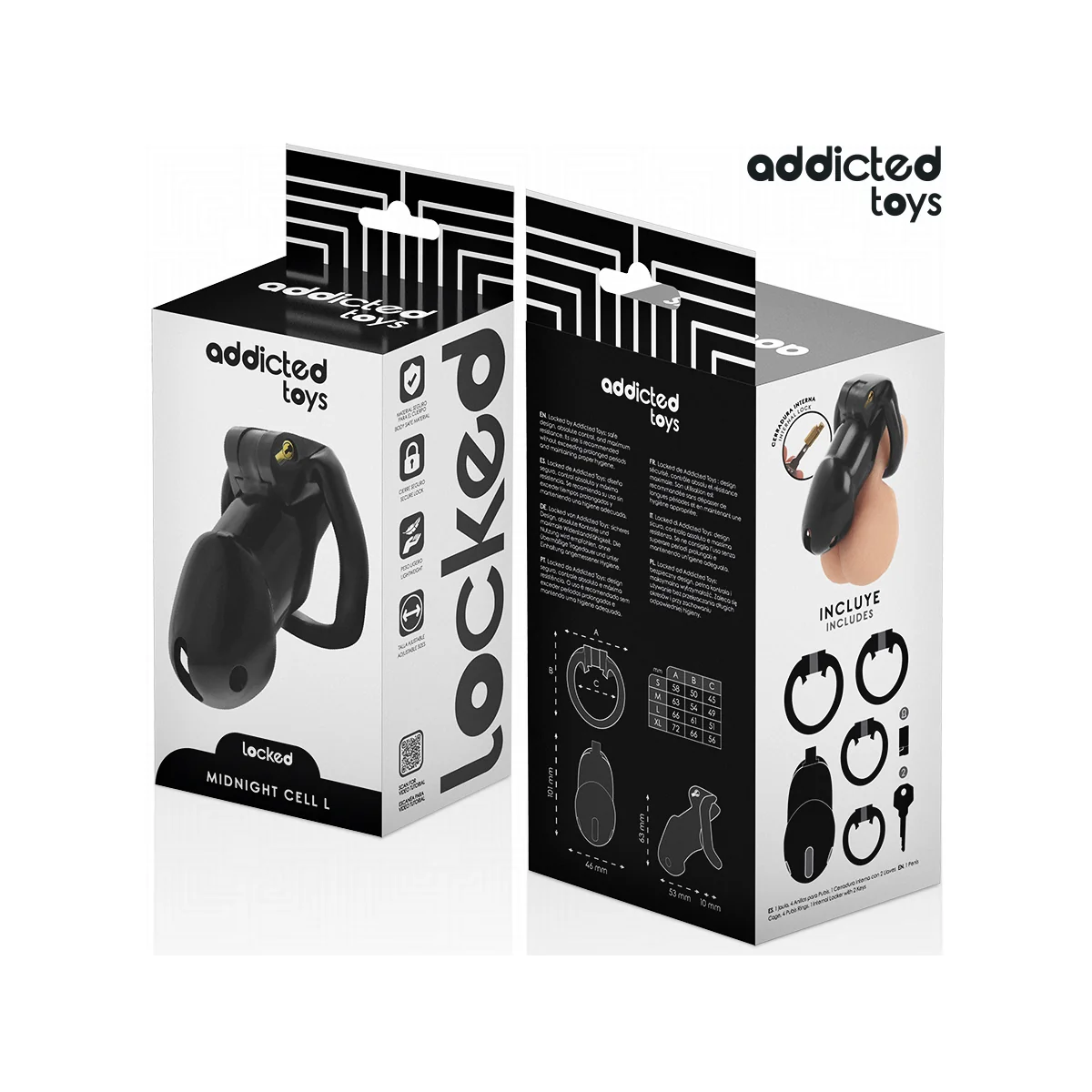 MINDNIGHT CELL PENISKÄFIG GRÖSSE L VON ADDICTED TOYS LOCKED