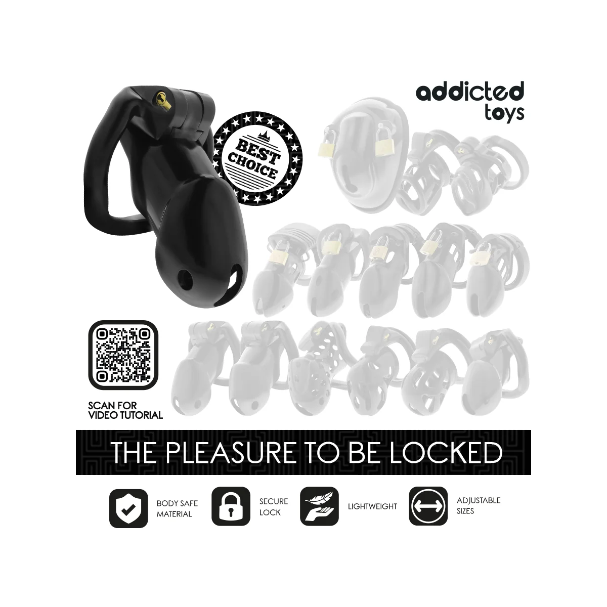 MINDNIGHT CELL PENISKÄFIG GRÖSSE L VON ADDICTED TOYS LOCKED