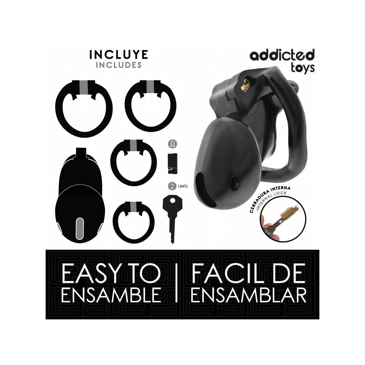 MINDNIGHT CELL PENIS CAGE GRÖSSE S VON ADDICTED TOYS LOCKED