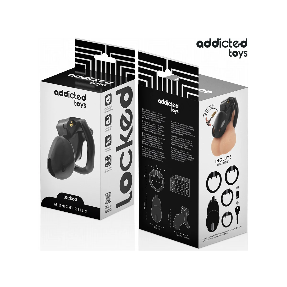 MINDNIGHT CELL PENIS CAGE GRÖSSE S VON ADDICTED TOYS LOCKED