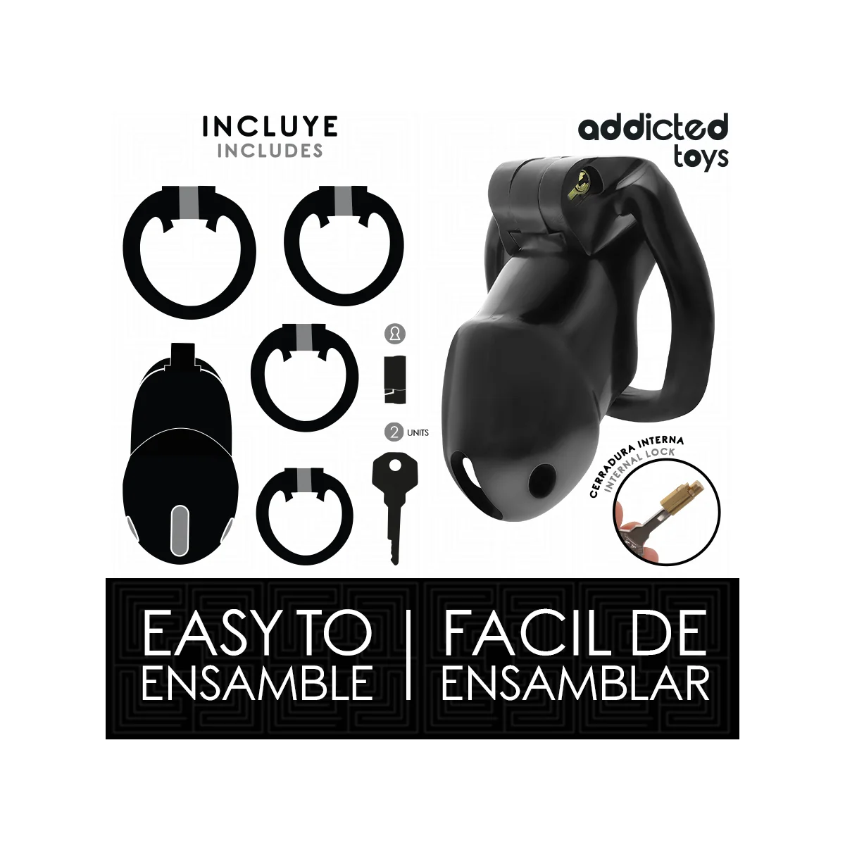 MINDNIGHT CELL PENIS CAGE GRÖSSE M VON ADDICTED TOYS LOCKED