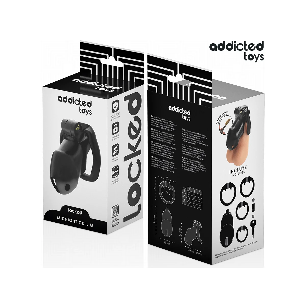 MINDNIGHT CELL PENIS CAGE GRÖSSE M VON ADDICTED TOYS LOCKED