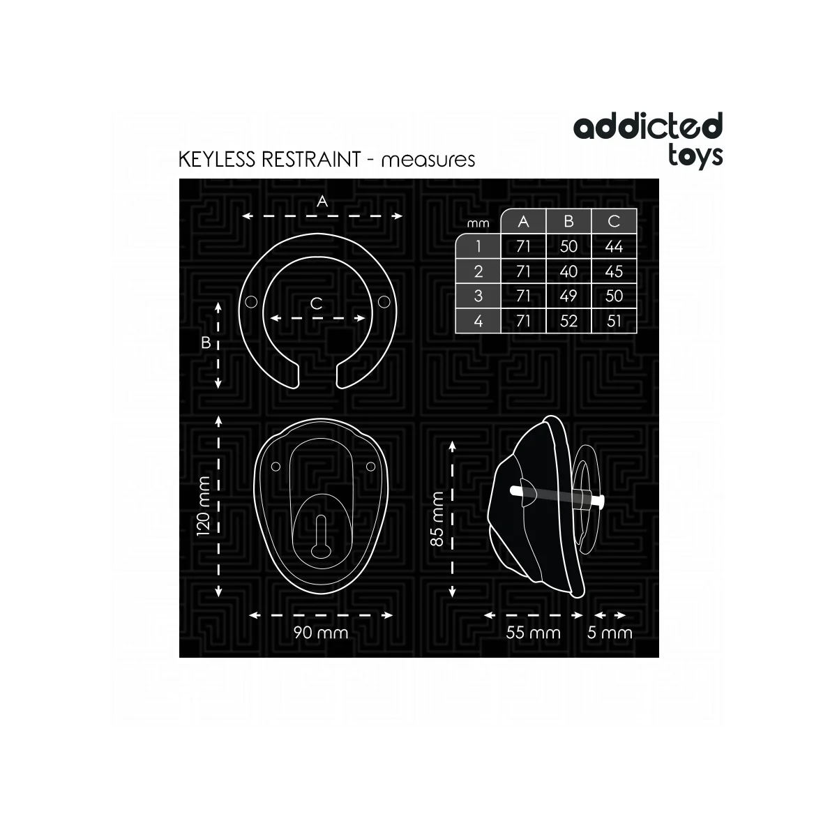 SCHLÜSSELLOSER PENISKÄFIG 11,5 CM VON ADDICTED TOYS LOCKED